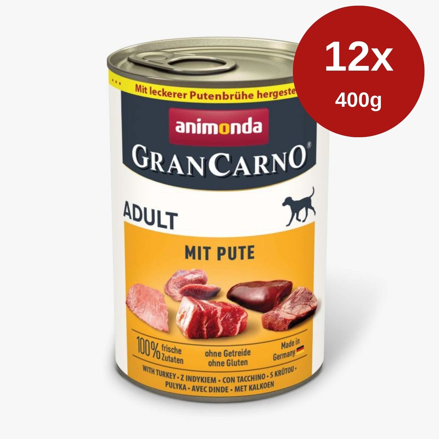 Hrana umeda pentru caini Grancarno Adult Dog Curcan 12 x