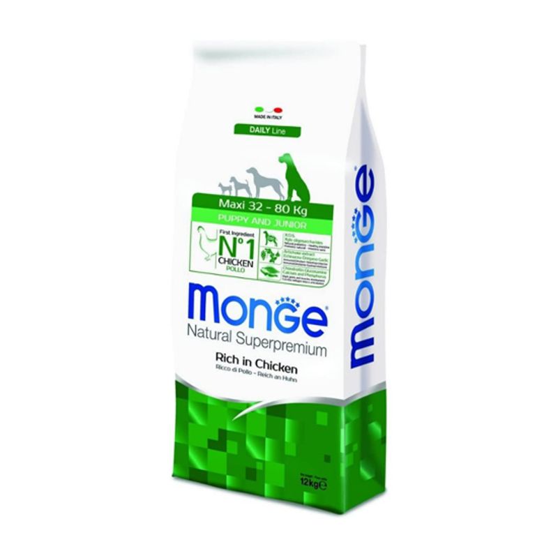 MONGE NATURAL MAXI PUPPY & JUNIOR, 12 kg