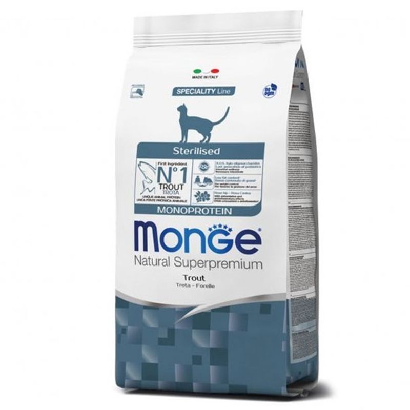 MONGE CAT NATURAL MONOPROTEIN STERILIZAT(PESTE), 1.5 kg