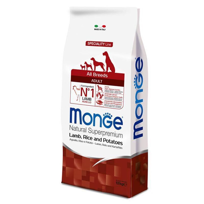 MONGE NATURAL ALL BREEDS ADULT (MIEL, OREZ, CARTOF), 12 kg