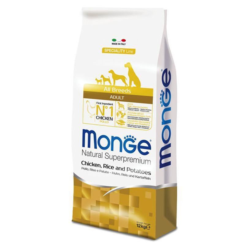 MONGE NATURAL ALL BREEDS ADULT (PUI, OREZ, CARTOF),12 kg