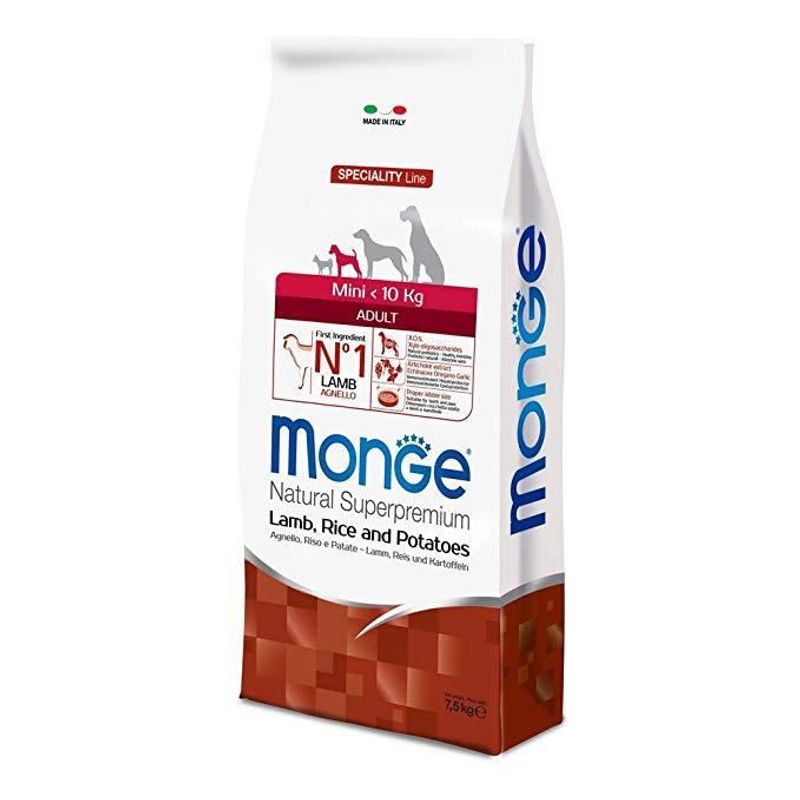 MONGE NATURAL MINI ADULT (MIEL, OREZ, CARTOFI), 7,5 kg