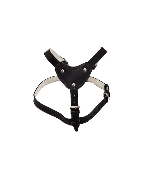 Ham caine, de piele, negru - 80-100cm talie / 3cm