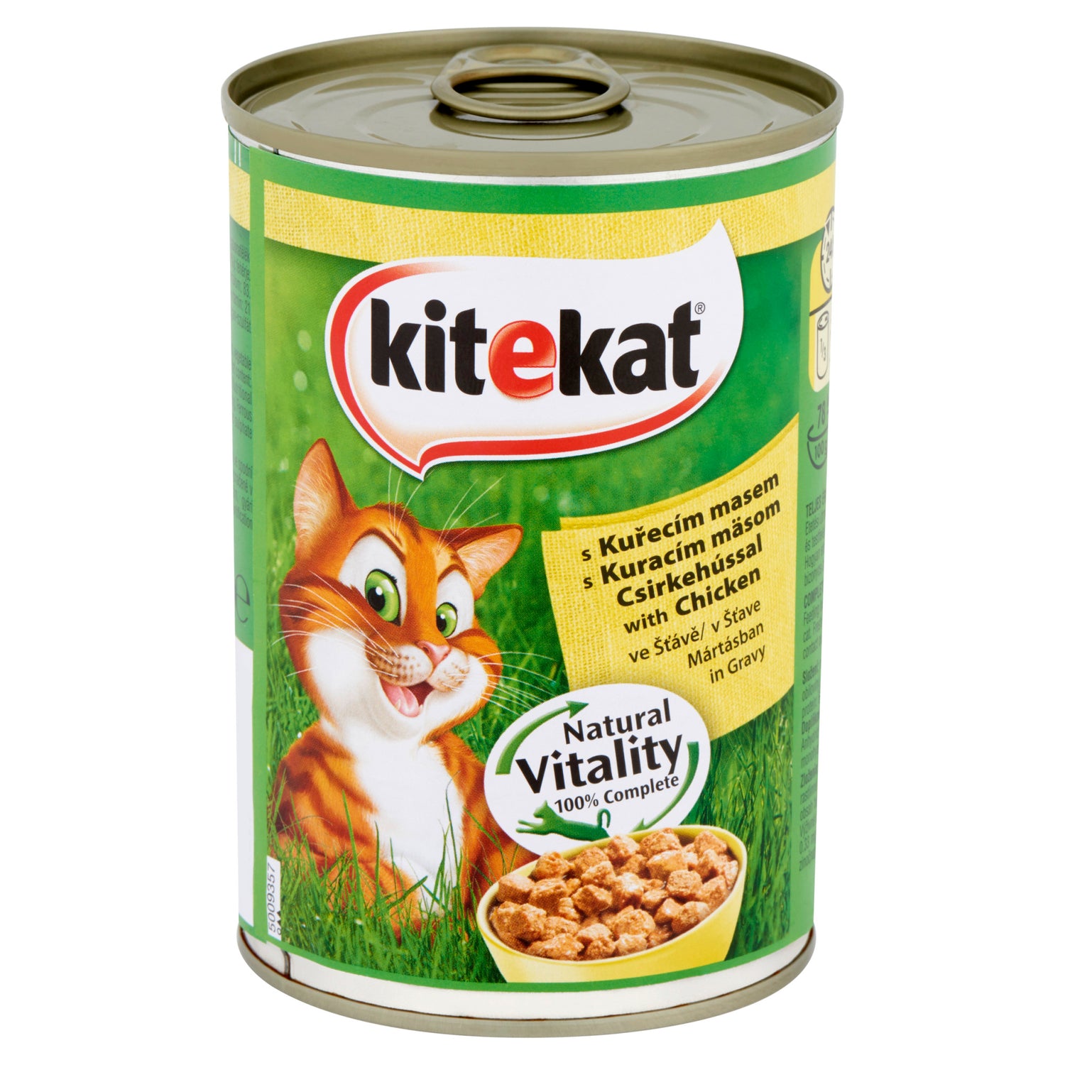 Kitekat mancare umeda la conserva pentru pisici adulte, cu pui in sos 400 g