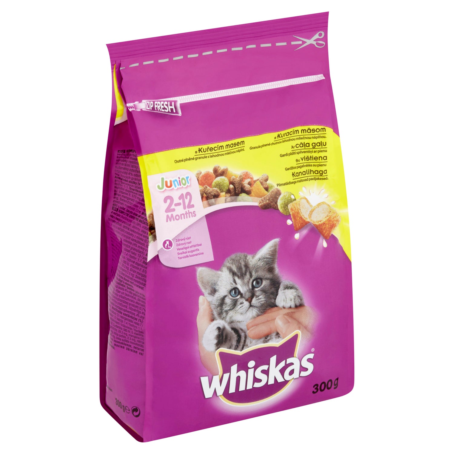 Whiskas hrana uscata cu pui pentru pisici junioare 300 g
