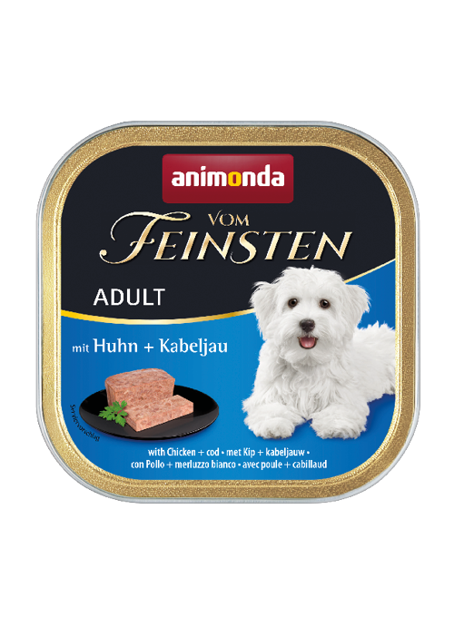 Hrana umeda pentru caini Vom Feinsten Classic Pui + Peste 150 gr