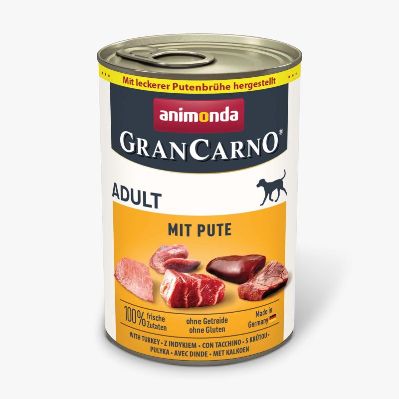 Hrana umeda pentru caini Grancarno Adult Dog Curcan