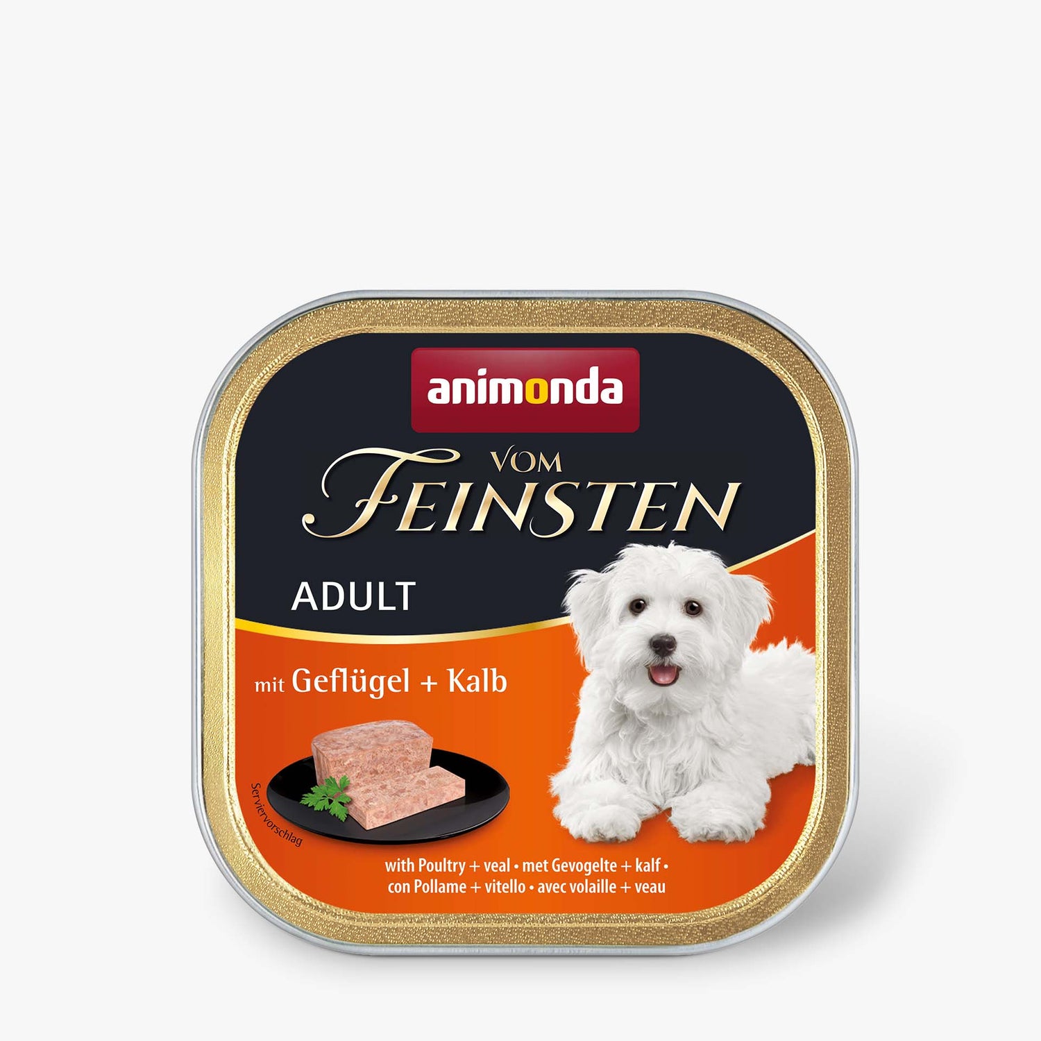 Hrana umeda pentru caini Vom Feinsten Classic Pasare + Vitel 150 gr