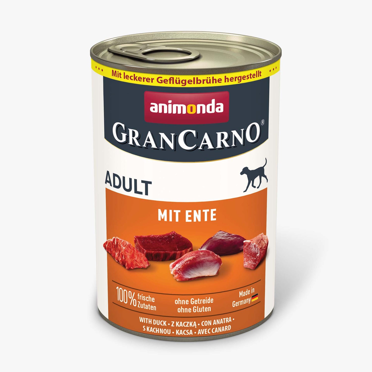 Mancare umeda pentru caini GranCarno Adult Dog Rata 400 gr