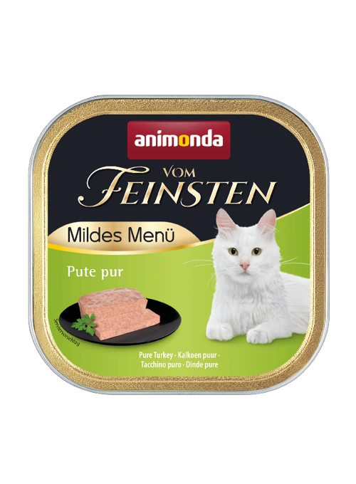 Wet cat food Vom Feinsten Mildes Menu Turkey 100g