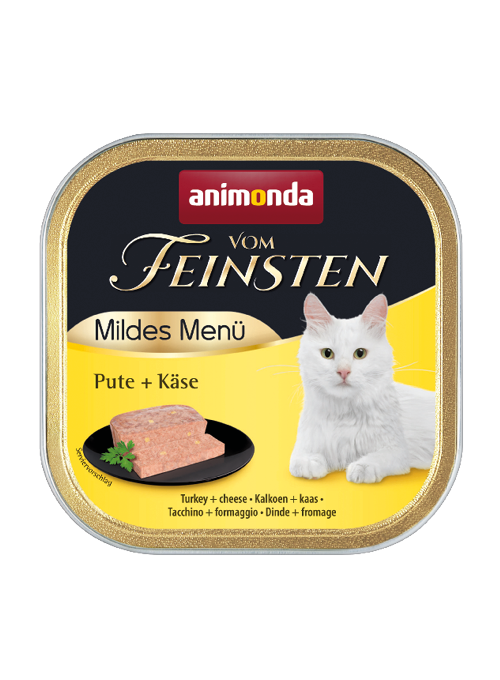 Mancare umeda pentru pisici Vom Feinsten Mildes Menu Curcan + Branza 100g