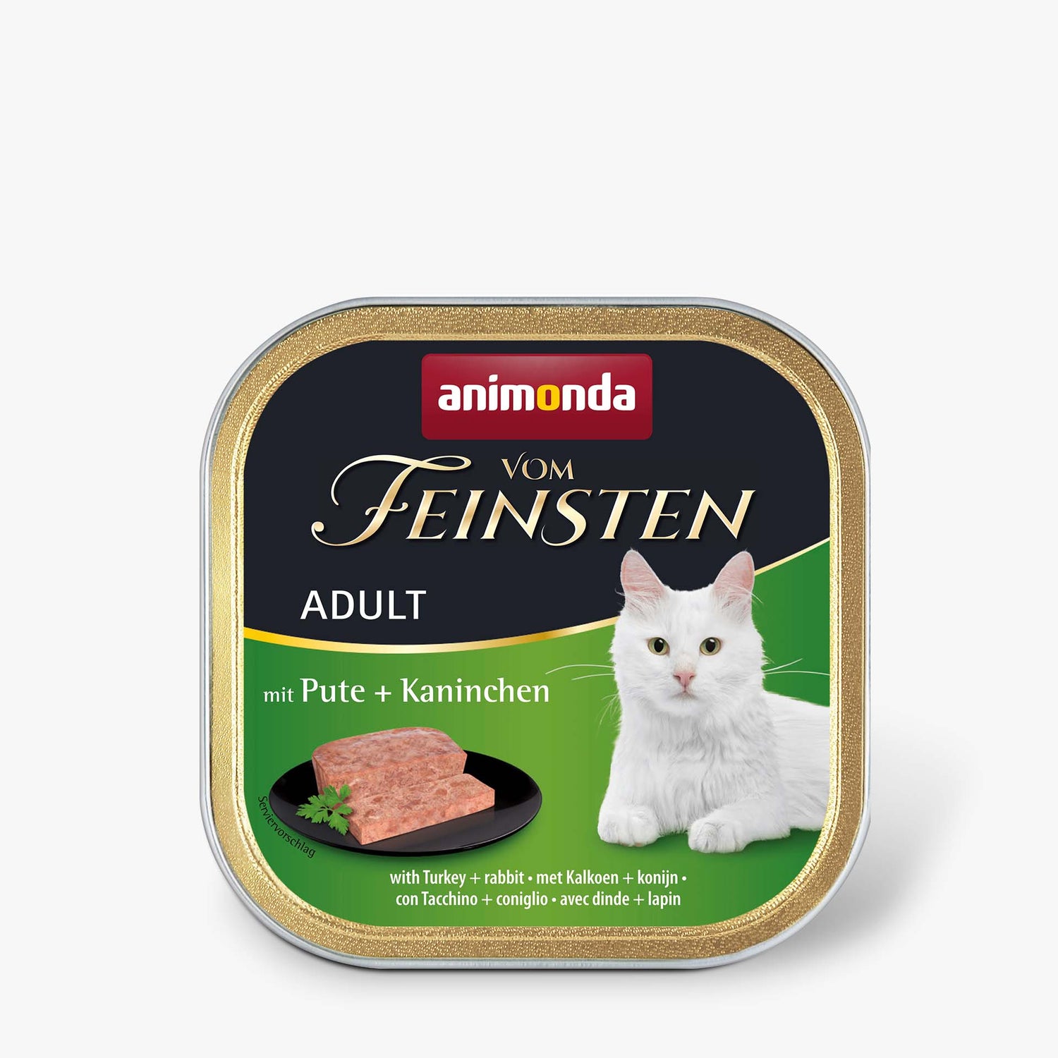 Hrana umeda pentru pisici Vom Feinsten Curcan + Iepure 100g