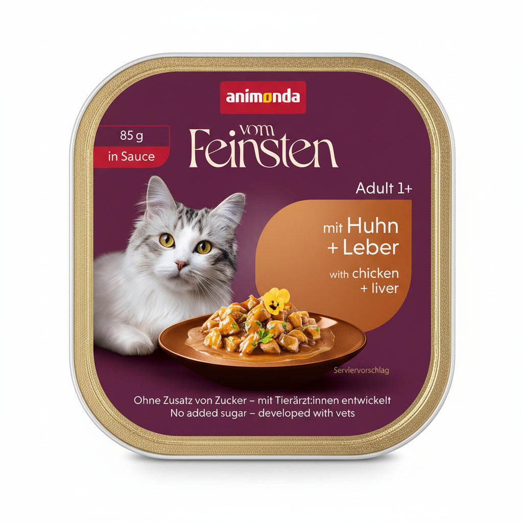 Vom Feinsten adult cat în Sos cu Pui + Ficat 32buc x 85gr