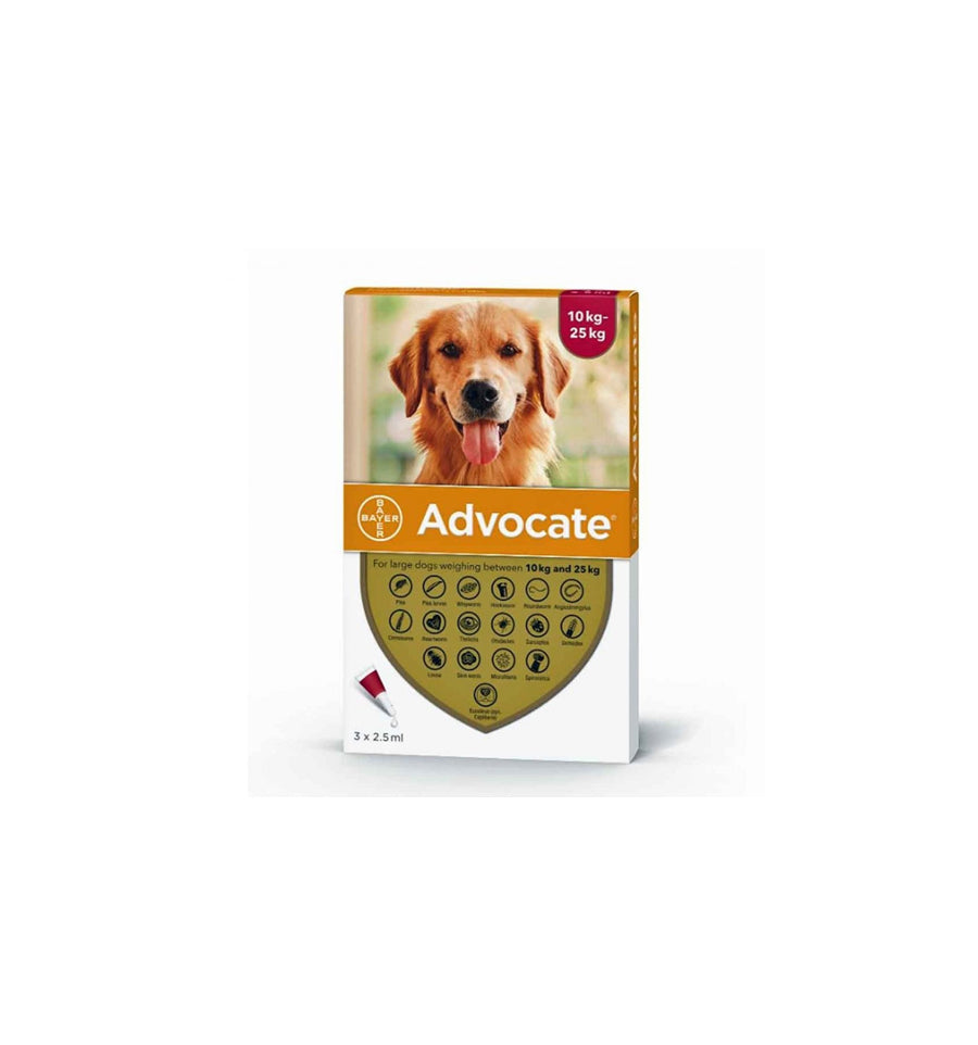 Advocate 250 Caine (10 - 25 kg), 3 pipete