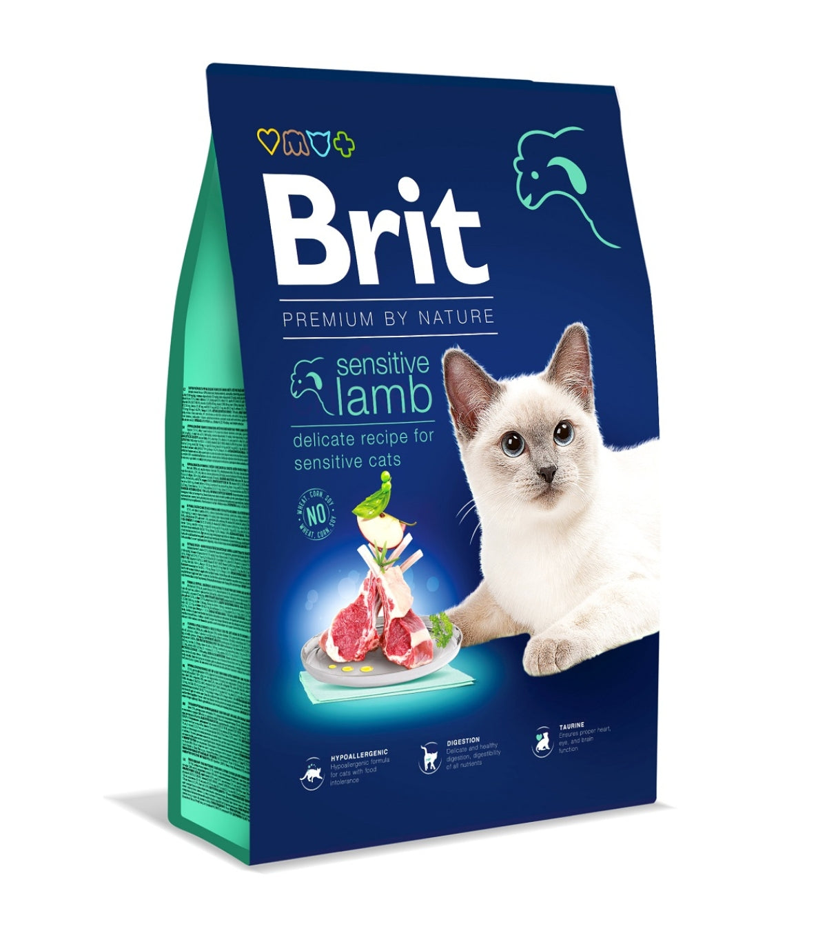 Mancare pentru pisici Brit Premium Cat, Sensitive, 8 kg