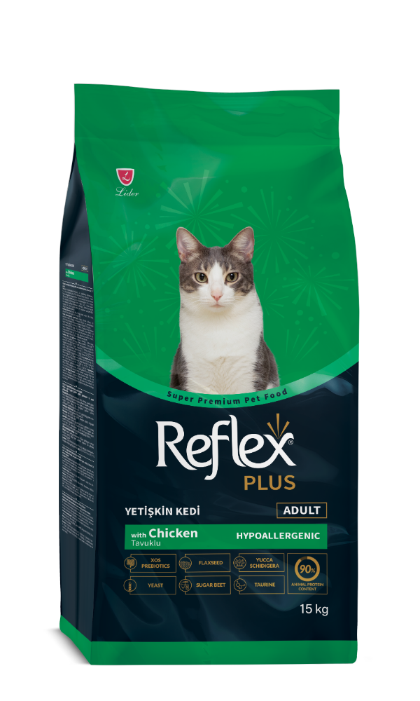 Mancare uscata pentru pisici, Reflex Plus Adult Cat Pui 15 kg
