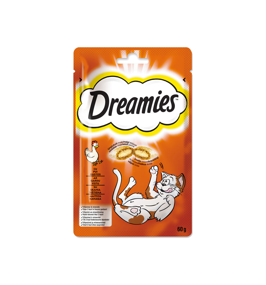 Dreamies recompense pentru pisici, cu pui gustos 60 g
