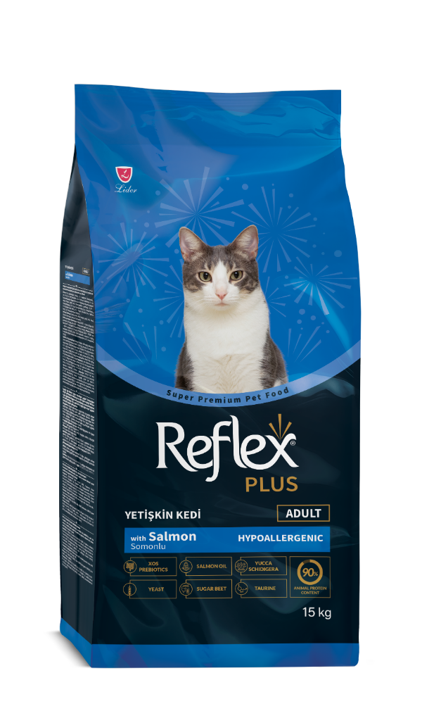 Hrana uscata pentru Pisici, Reflex Plus Adult Cat Somon 15 kg