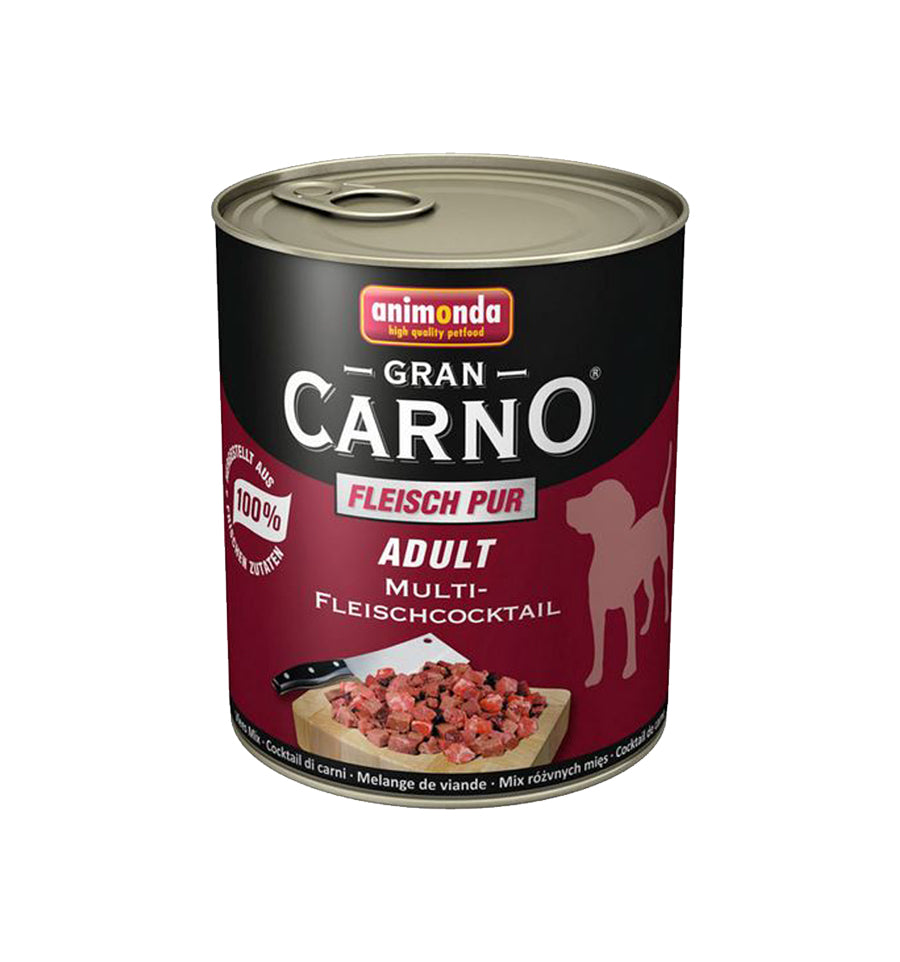 Hrana umeda pentru caini Grancarno Adult Dog Multifleisch-Cocktail 800 gr
