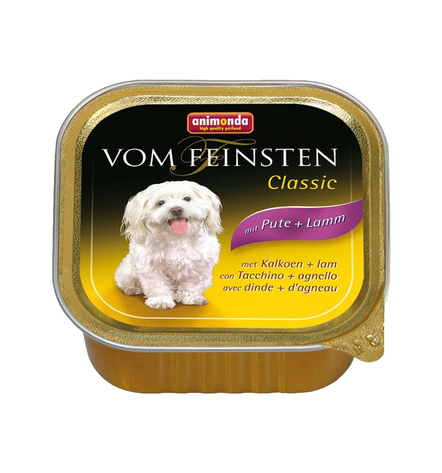 Hrana umeda pentru caini Vom Feinsten Classic Curcan + Miel 150 gr