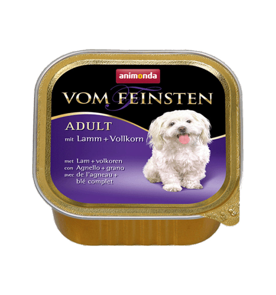 Hrana umeda pentru caini Vom Feinsten Dog Menue Miel + Cereale 150 gr