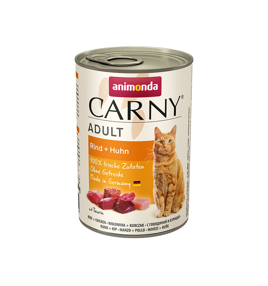 Mancare umeda pentru pisici Carny Adult Vita + Pui 400gr