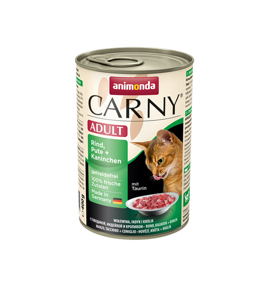 Hrana umeda pentru pisici Carny Adult Vita + Curcan + Iepure