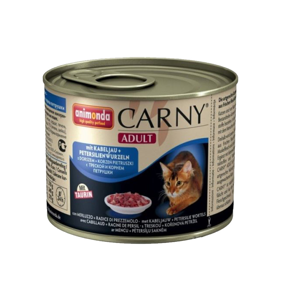 Hrana umeda pentru pisici Carny Cat Adult Peste + Radacina Patrunjel 200gr