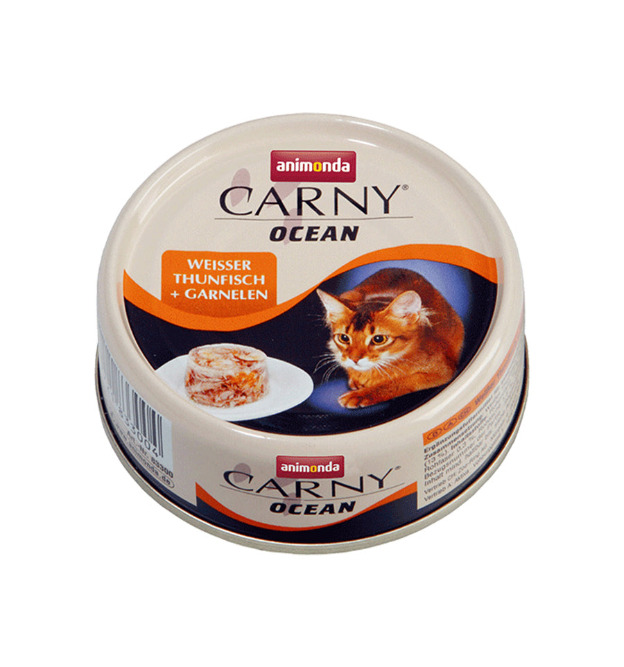 Mancare umeda pentru pisici Animonda Carny Ocean Ton Alb + Creveti 80gr