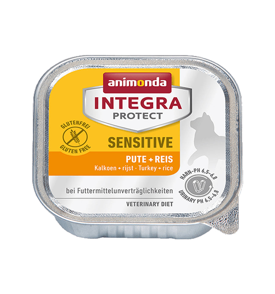 Hrana umeda pentru pisici Integra Protect Sensitive Curcan + Orez 100gr