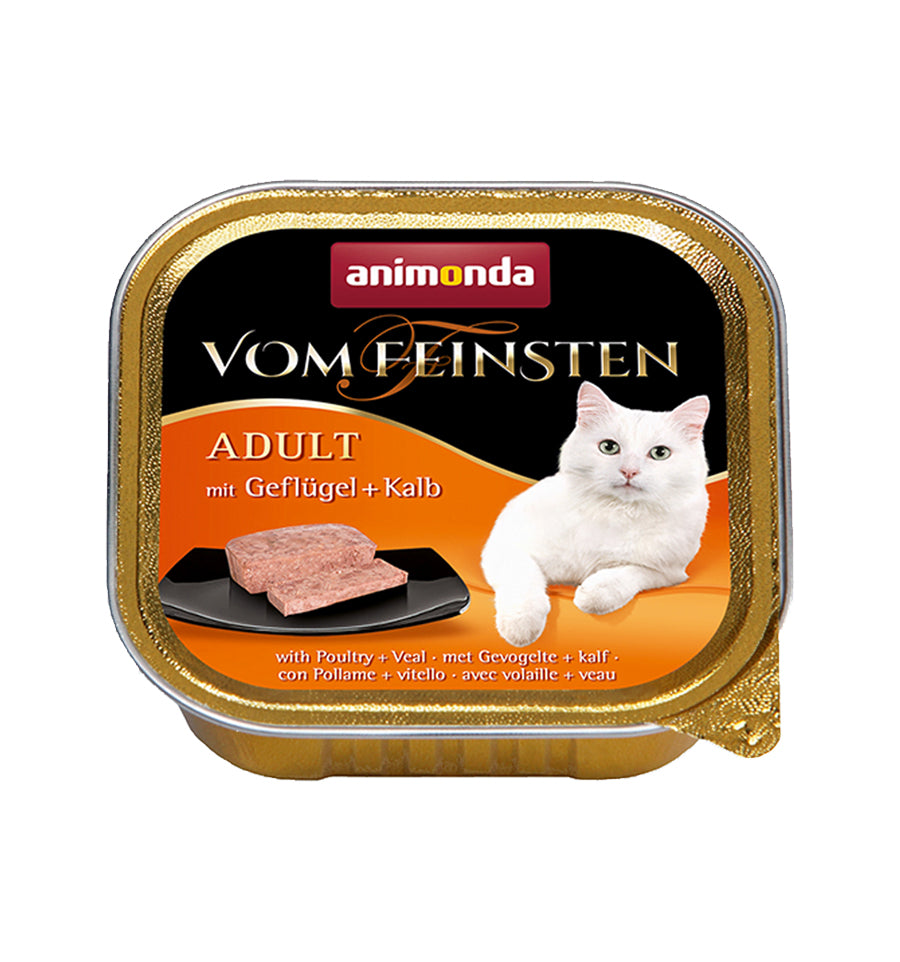 Hrana umeda pentru pisici Vom Feinsten Classic Pui + Manz 100gr