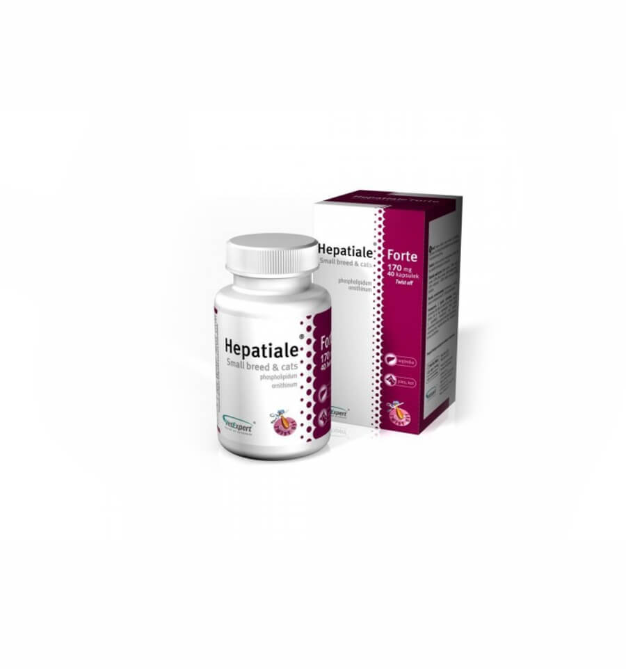 Hepatiale Forte - caini de talie mica si pisici, 170 mg, 40 capsule