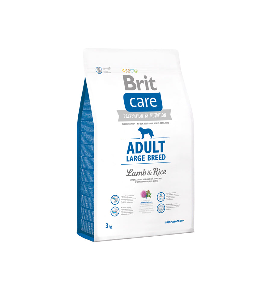 Mancare pentru caini, Brit Care Adult Large Breed Lamb & Rice, 3 kg