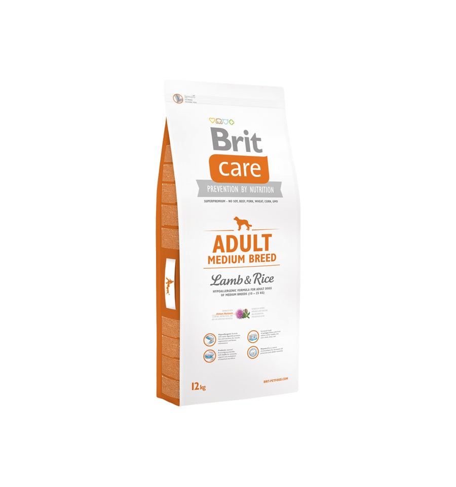 Mancare pentru caini, Brit Care Adult Medium Breed Lamb & Rice, 12 kg