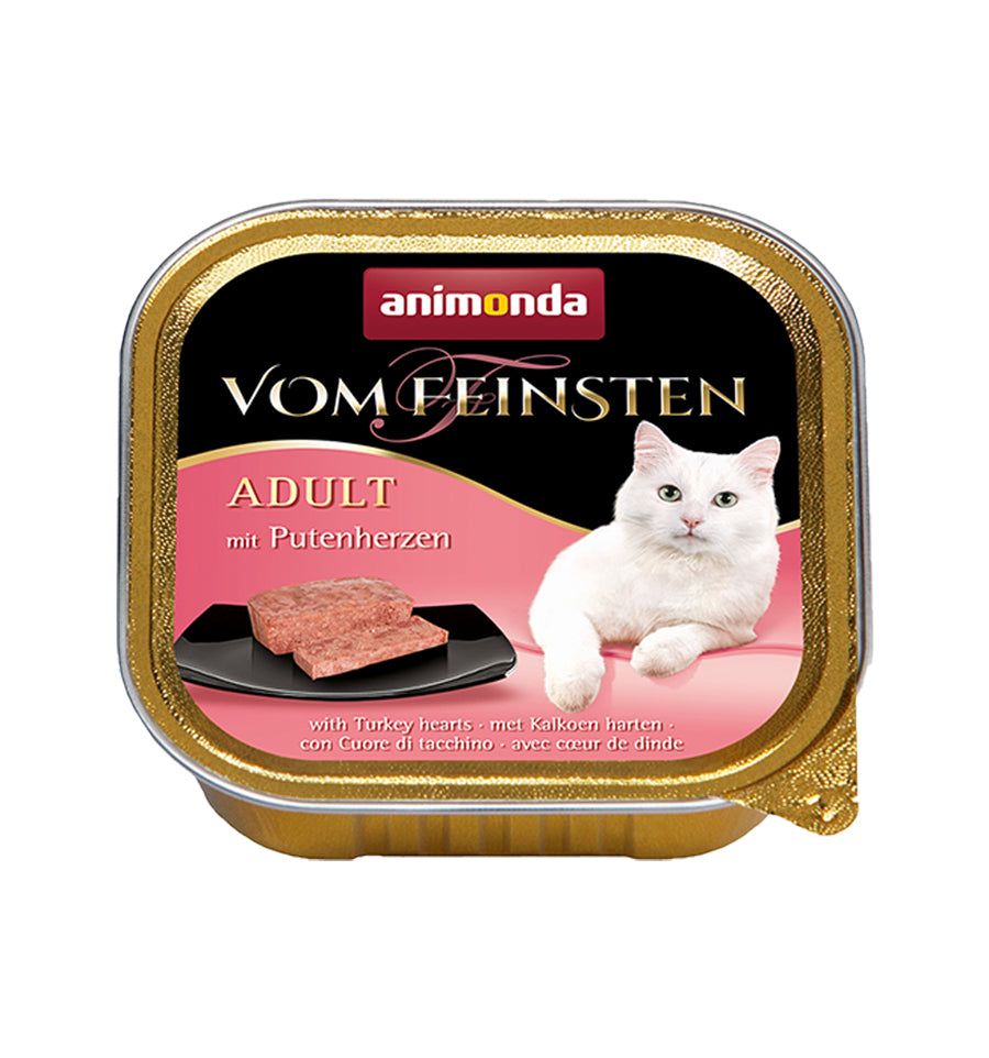 Mancare umeda pentru pisici Vom Feinsten Inima Curcan 100g