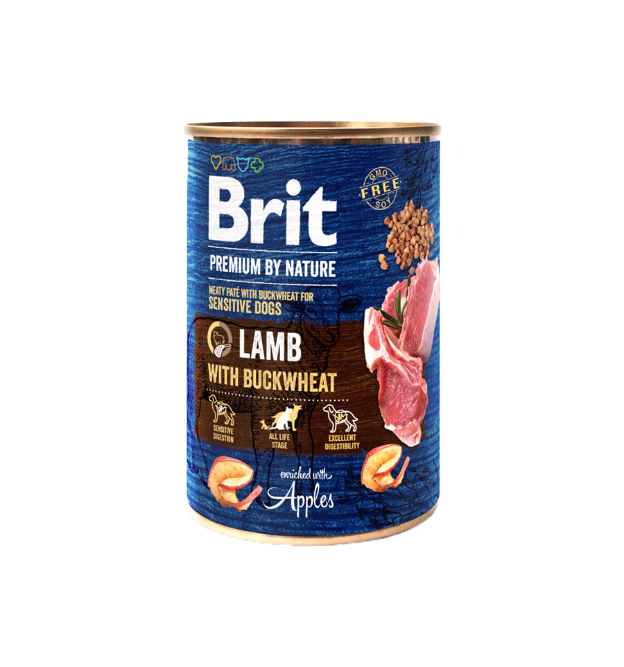 Hrana umeda pentru caini Brit Premium by Nature, Miel 400g