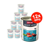 Hrana umeda pentru caini GranCarno Adult Peste + Spanac 12x800gr