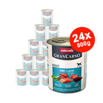 Hrana umeda pentru caini GranCarno Adult Peste + Spanac 24x800gr