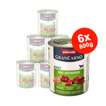 Hrana umeda pentru caini Grancarno Adult Dog Vita + Inima Rata 6×800 gr