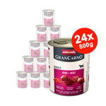 Hrana umeda pentru caini Grancarno Adult, Vita Inima, 24×800 gr