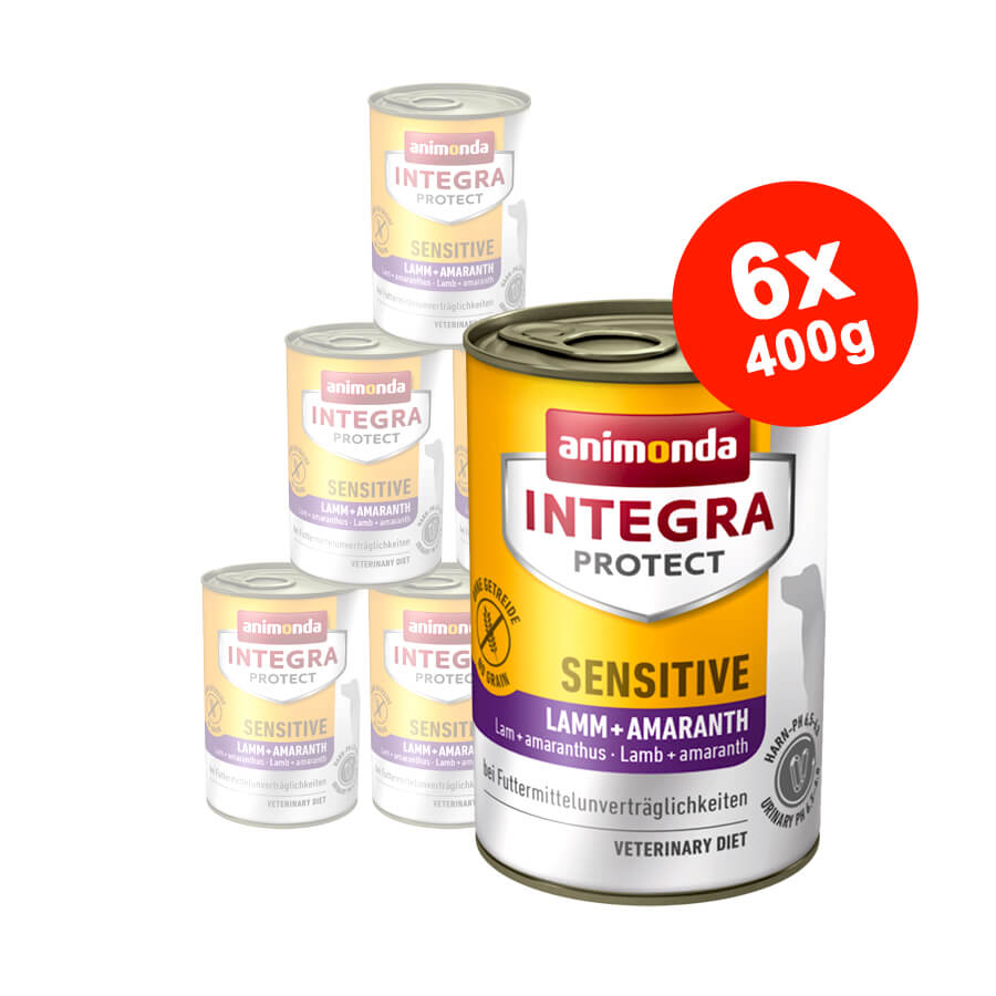 Hrana umeda pentru caini Integra Protect Sensitive Miel + Amarant 6x400gr