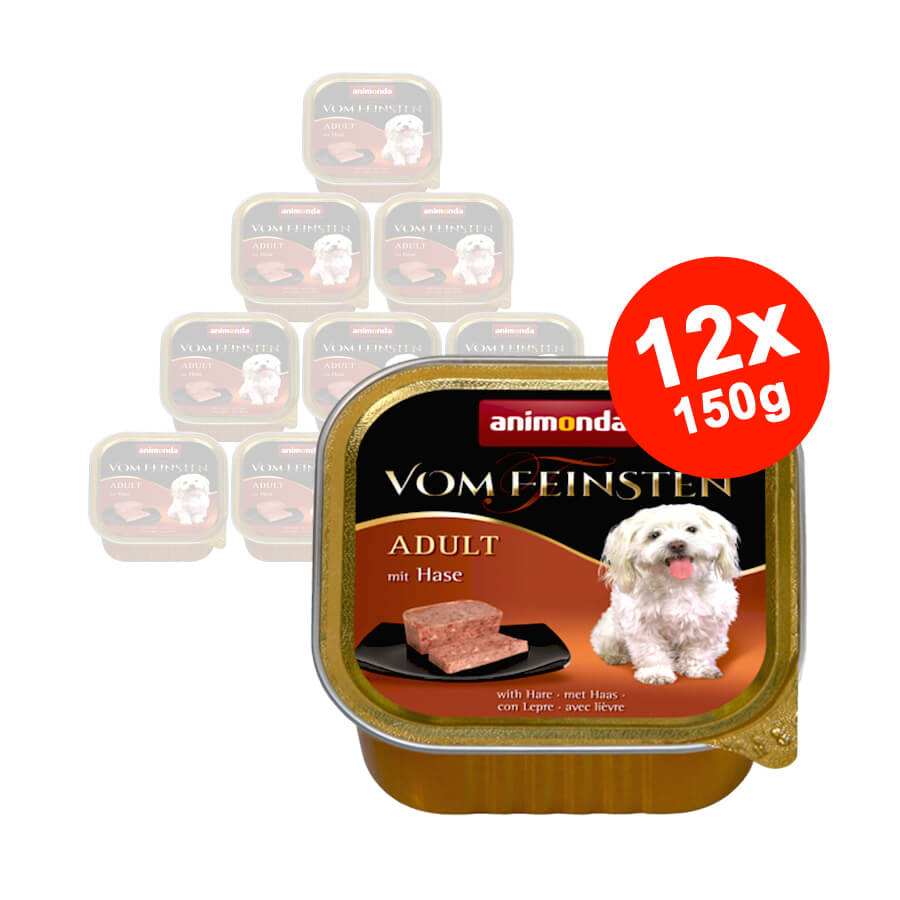 Hrana umeda pentru caini Vom Feinsten Forest Iepure 12x150 gr