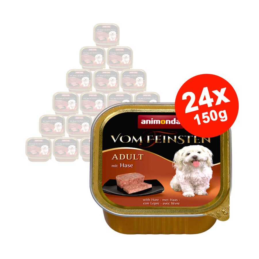 Hrana umeda pentru caini Vom Feinsten Forest Iepure 24x150 gr