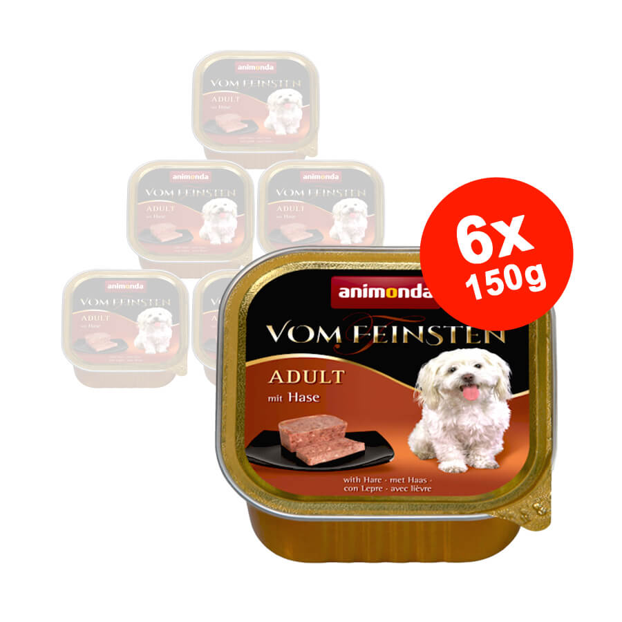 Hrana umeda pentru caini Vom Feinsten Forest Iepure 6x150 gr