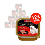 Hrana umeda pentru caini Vom Feinsten Junior, Vita + Pasare, 12x150gr