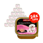 Hrana umeda pentru caini Vom Feinsten Light Lunch Curcan + Jambon 24x150 gr