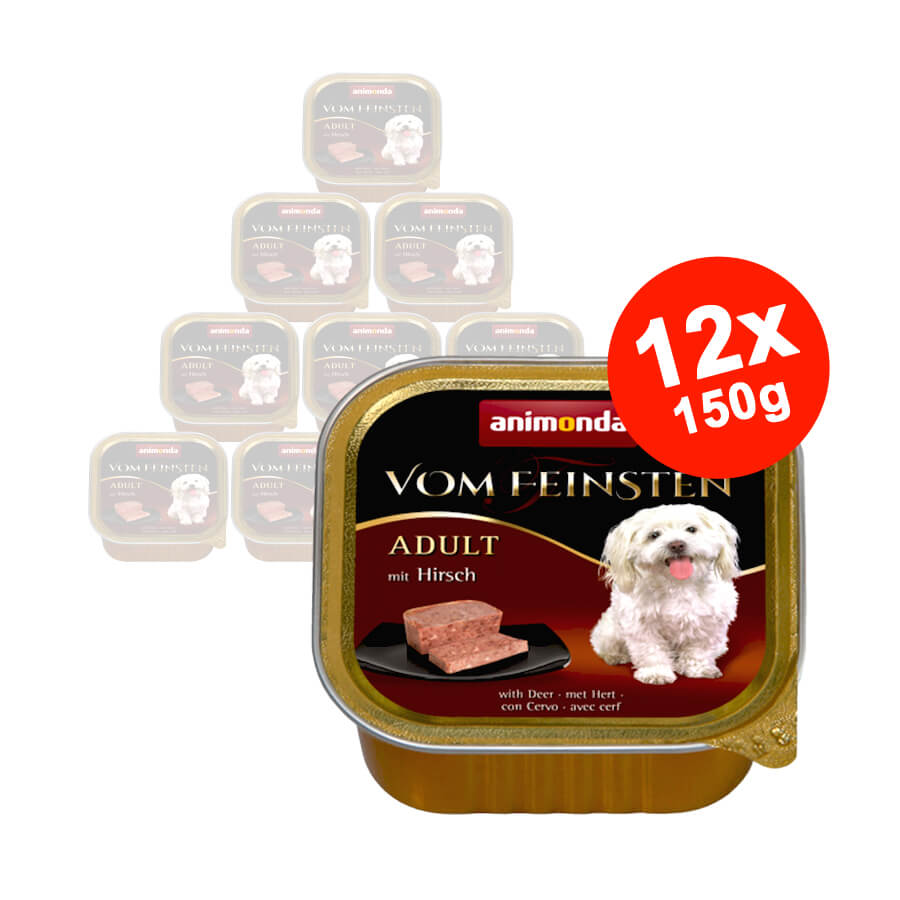 Hrana umeda pentru caini Vom feinsten cu Caprioara, 12x150gr