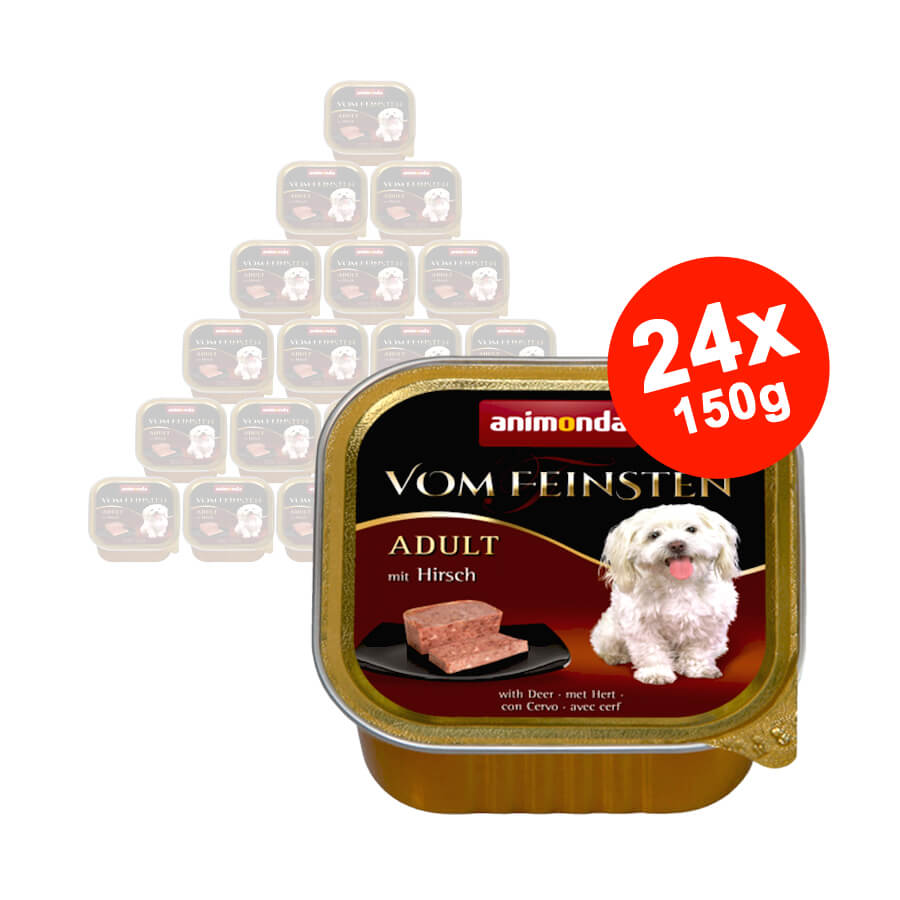 Hrana umeda pentru caini Vom feinsten cu Caprioara, 24x150gr