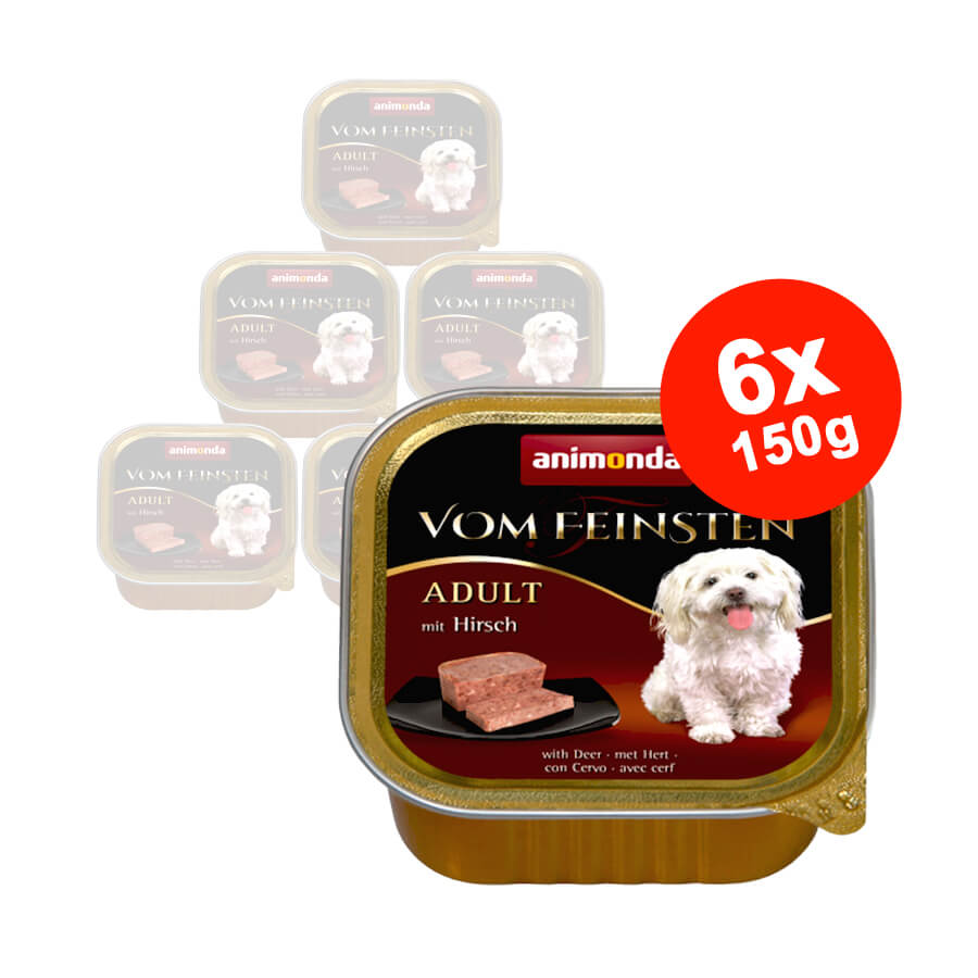 Hrana umeda pentru caini Vom feinsten cu Caprioara, 6x150gr