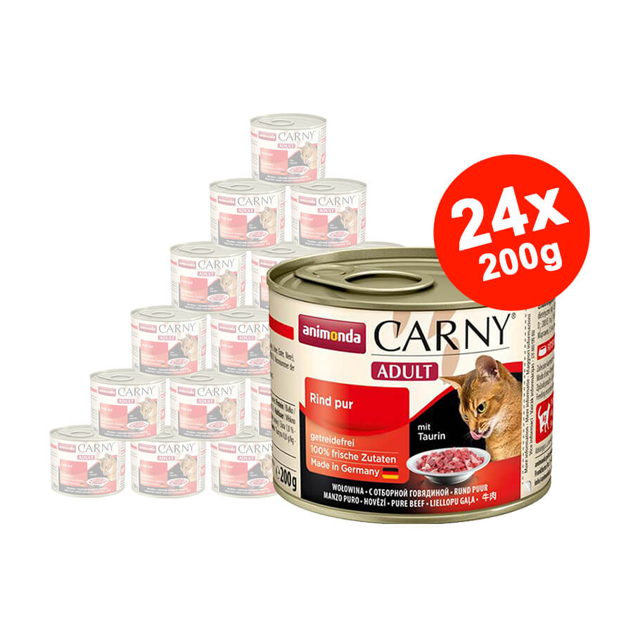 Hrana umeda pentru pisici Carny Adult, Vita, 24x200g